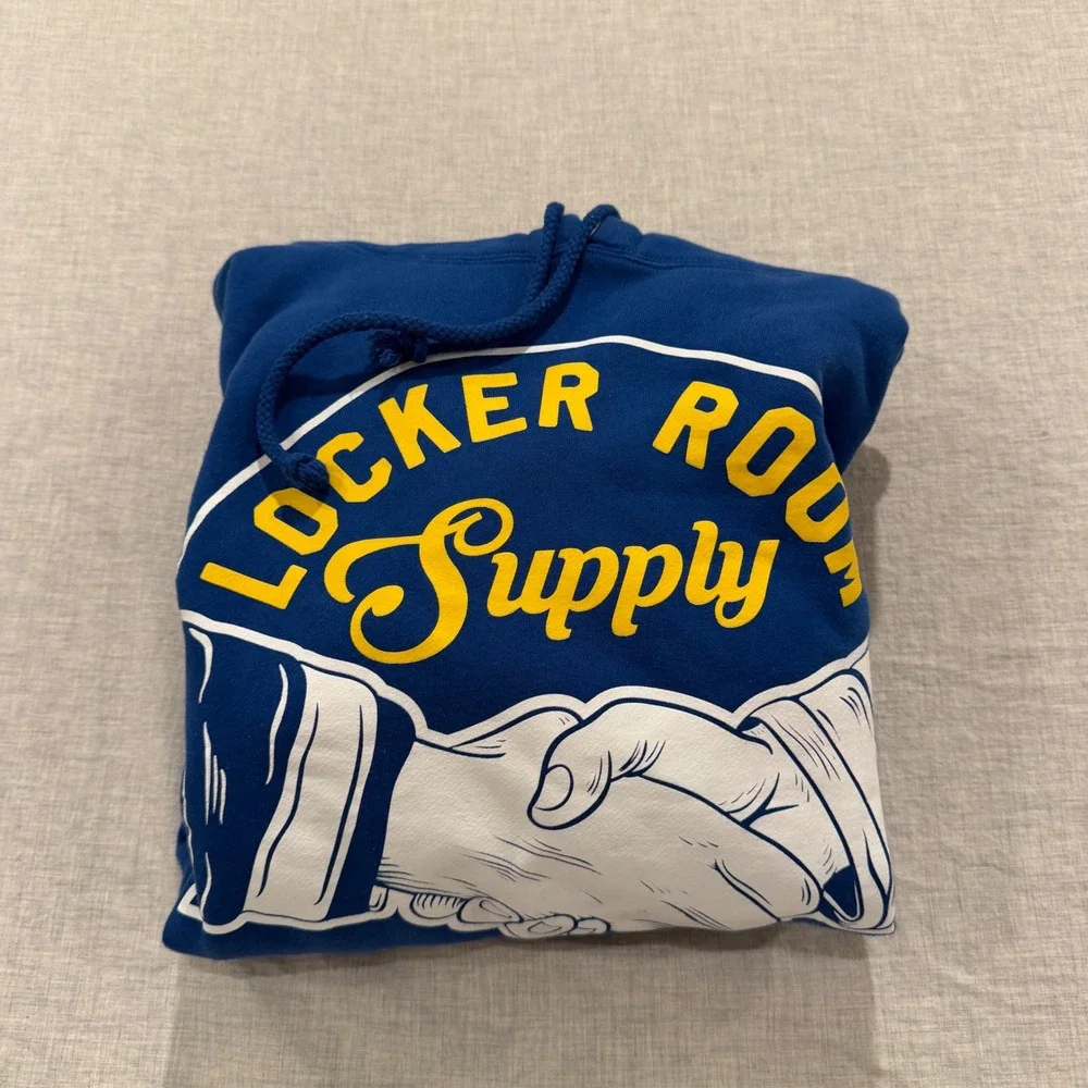 Violent Gentlemen Locker Room Supply Hoodie Blue Center Ice Brewery Mens Large